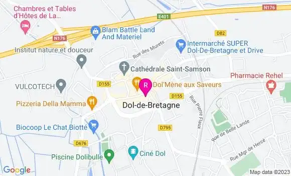 Localisation Restaurant  Bar du Centre