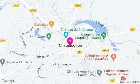 Localisation Restaurant  Boulangerie du Château