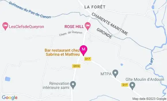 Localisation Restaurant  La Gabaye
