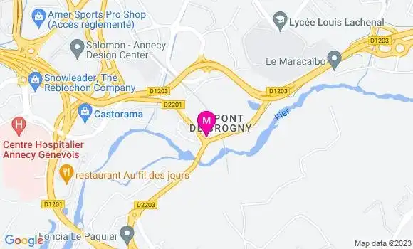 Localisation Restaurant  Café du Pont de Brogny