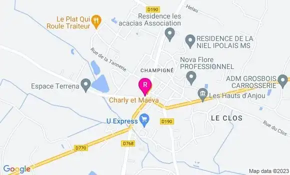 Localisation Crêperie Les Demoiselles
