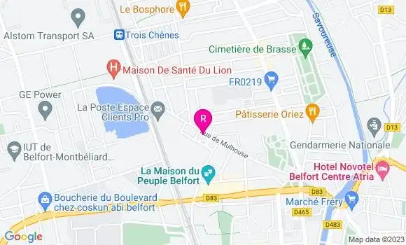 Localisation Restaurant Asiatique La Cantonaise
