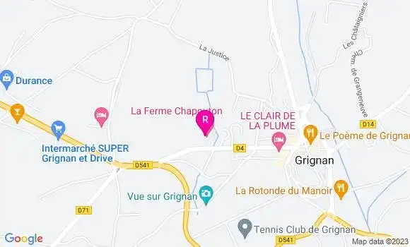 Localisation Restaurant  La Ferme Chapouton