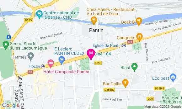Localisation Restaurant  Le Vertigo 104