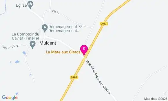 Localisation Restaurant  La Mare aux Clercs