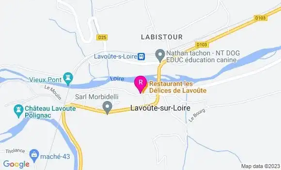 Localisation Restaurant  Les Délices de Lavoûte