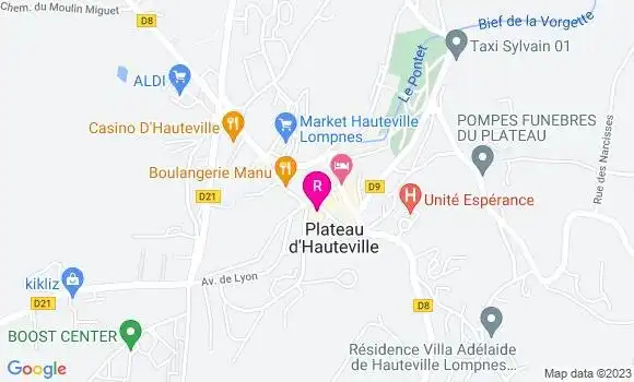 Localisation Pizzeria le Mont Orio