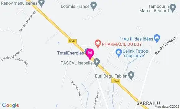 Localisation Restaurant Bar Le Petit Tachoires