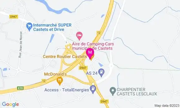 Localisation Restaurant  Le Relais de Castets