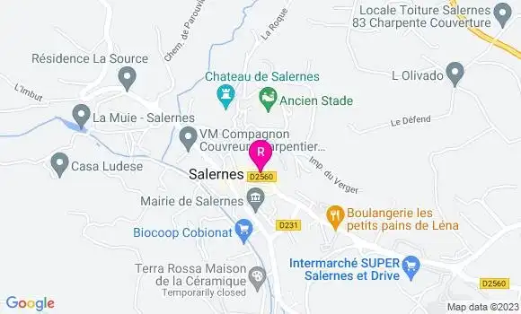 Localisation Restaurant  Café des Vignes