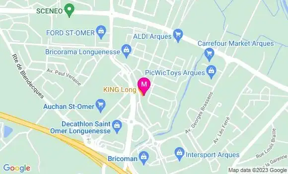 Localisation Restaurant Chinois King Long