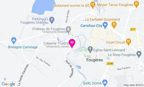 Localisation Crêperie Tivabro