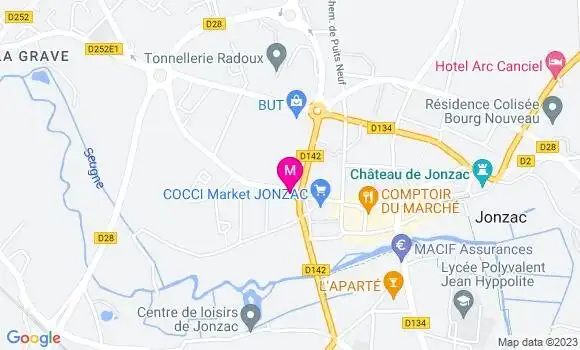 Localisation Le Bistrot de le Poste
