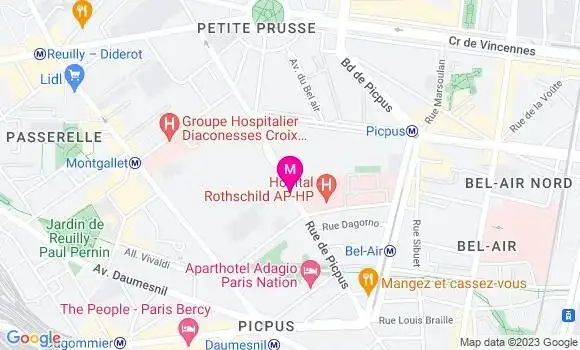 Localisation Restaurant  Au Gourmet de Picpus