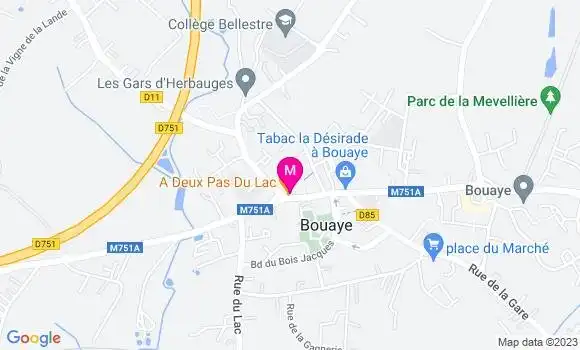 Localisation Crêperie A Deux Pas du Lac