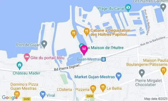 Localisation Restaurant Fruits de Mer Les Viviers