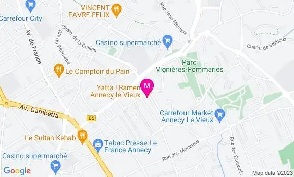 Localisation Restaurant Japonais Yatta Ramen