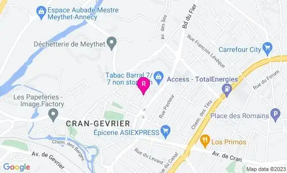 Localisation Pizzeria La Station des Sens