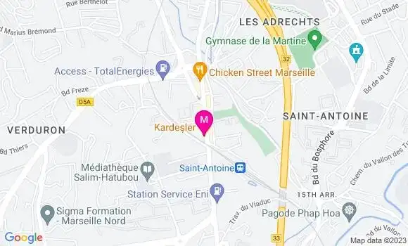 Localisation Restaurant Turc Kardesler