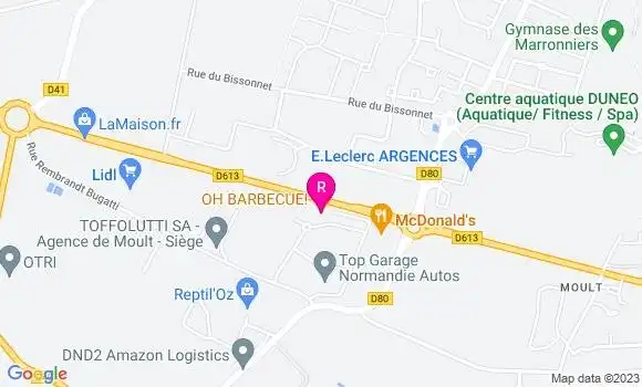 Localisation Restaurant  Oh Barbecue