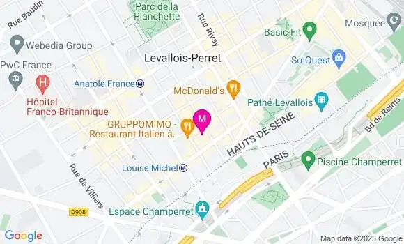 Localisation Bistrot Le Cinq