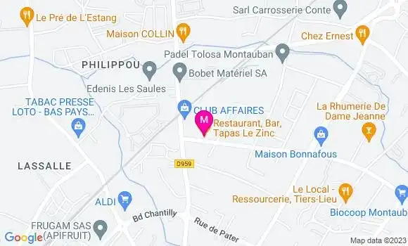 Localisation Restaurant Tapas Le Zinc