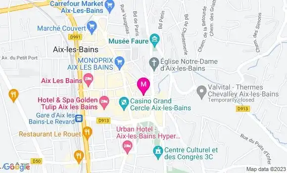 Localisation Pizzeria Pizza des Bains