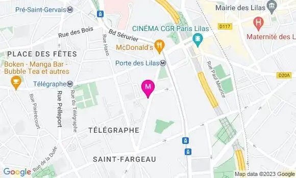 Localisation Le Bistrot du Poinçonneur