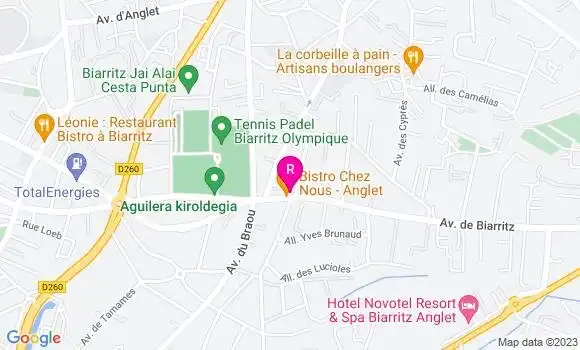 Localisation Restaurant  Saint Georges