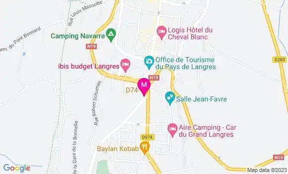 Localisation Restaurant  D74
