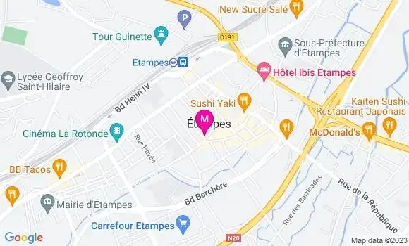 Localisation Restaurant Bar Le Renaissance