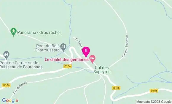 Localisation Restaurant  Le Chalet des Gentianes