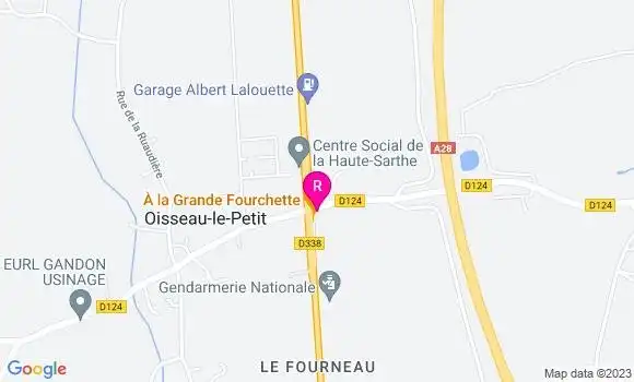 Localisation Restaurant  à la Grande Fourchette