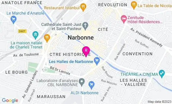 Localisation Auberge des Jacobins