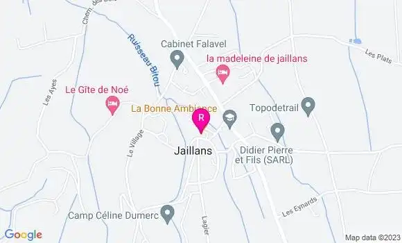 Localisation Restaurant  La Bonne Ambiance