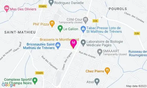 Localisation Brasserie Le Montferrand