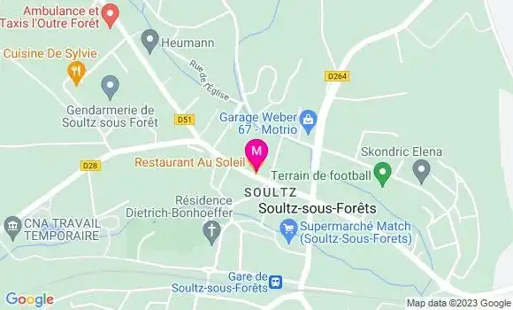 Localisation Restaurant  Au Soleil
