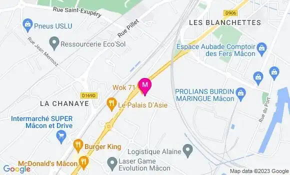Localisation Restaurant Chinois Wok 71