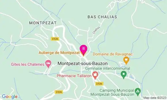 Localisation Auberge de Montpezat
