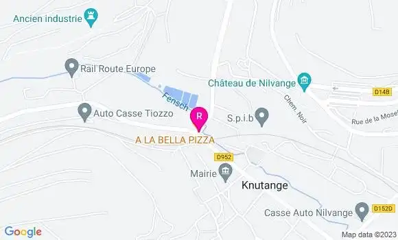 Localisation Pizzeria A la Bella Pizza