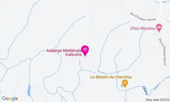 Localisation Auberge Médiévale Vallicella
