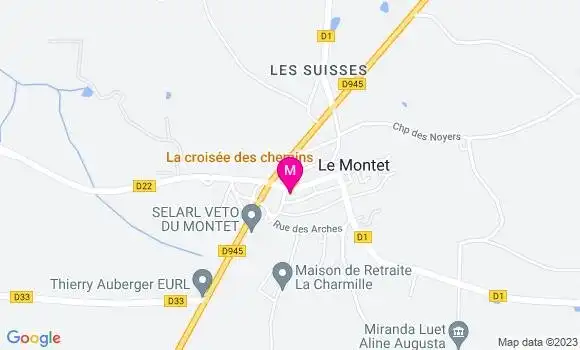 Localisation Restaurant  La Croisée des Chemins
