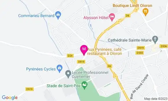 Localisation Restaurant  Aux Pyrénées