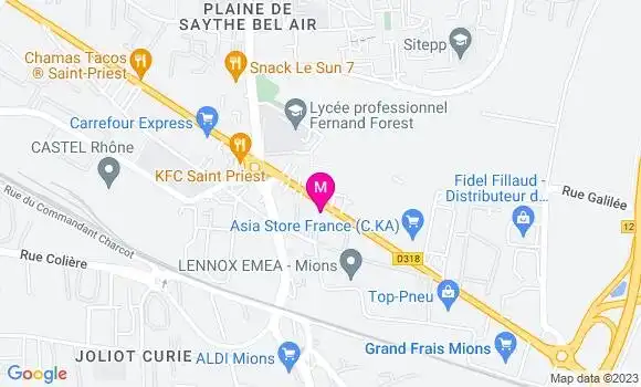 Localisation Restaurant  La Pizzell