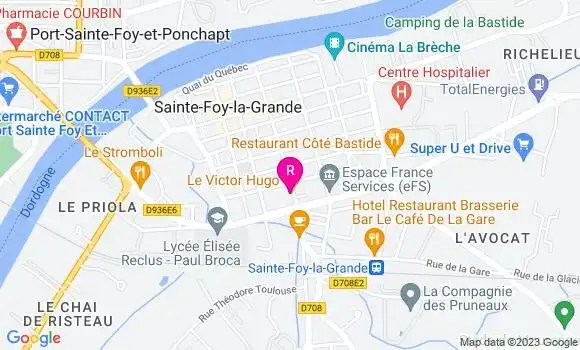 Localisation Restaurant  Le Victor Hugo
