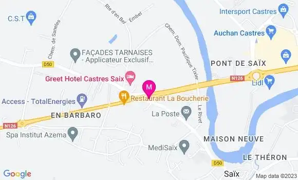 Localisation Restaurant  Pizza Marcou