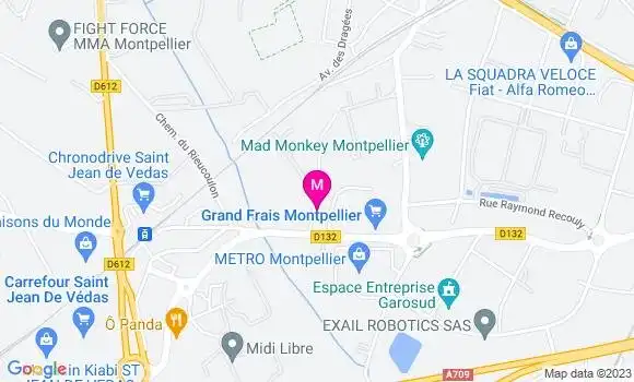 Localisation Restaurant  La Table du Midi