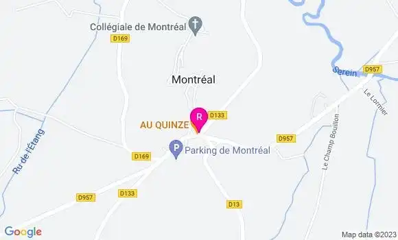 Localisation Restaurant  Au Quinze