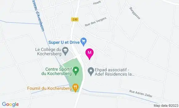 Localisation Restaurant  O Papilles du Kochersberg
