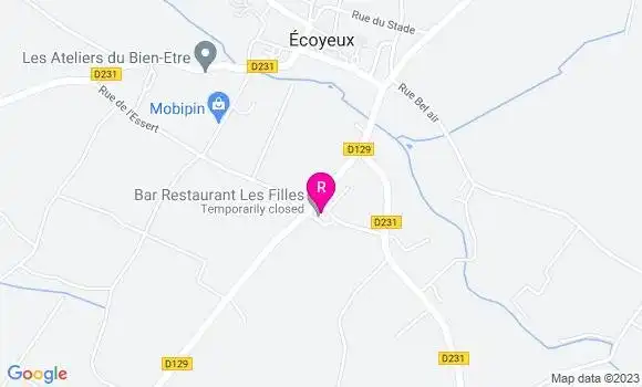 Localisation Restaurant Bar Les Filles